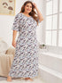 Plus Floral Print Night Dress