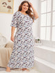 Plus Floral Print Night Dress