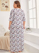 Plus Floral Print Night Dress