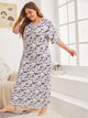 Plus Floral Print Night Dress