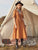 Button Front V-beck Tea Dress Without Belt