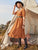 Button Front V-beck Tea Dress Without Belt