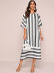 Vertical-stripe Tunic Dress