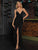 Double Crazy Split Thigh Ruched Cami Bodycon Dress