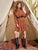 Swiss Dot Tie Front Smock Dress