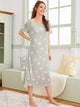 Polka Dot Short Sleeve Night Dress