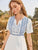 Plants Pattern Tassel Tie Neck Dress