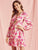 SBetro Twist Front Cu-out Ruffle Hem Floral Dress