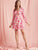 SBetro Twist Front Cu-out Ruffle Hem Floral Dress