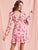 SBetro Twist Front Cu-out Ruffle Hem Floral Dress