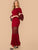 Mesh and Guipure Lace Insert Fishtail Hem Dress