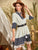 Plants Panel Tassel Tie Neck Dress Without Belt