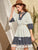 Plants Panel Tassel Tie Neck Dress Without Belt