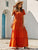 Solid Ruffle Hem Maxi Dress