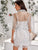 Button Front Belted Polka Dot Organza 2 In 1 Dress