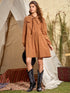Tie Neck Bishop Sleeve Smock Dress