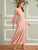 Cold Shoulder Bell Sleeve Fishtail Hem Dress Without Belt