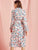 SBetro Wide Waistband Flounce Sleeve Shirt Dress