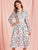 SBetro Wide Waistband Flounce Sleeve Shirt Dress