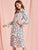 SBetro Wide Waistband Flounce Sleeve Shirt Dress