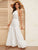 Halterneck Backless Lace Inset Flounce Dress