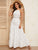 Halterneck Backless Lace Inset Flounce Dress