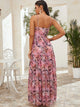 Allover Print Tiered Maxi Dress