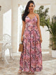 Allover Print Tiered Maxi Dress