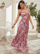 Allover Print Tiered Maxi Dress