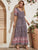 V-Neck Tie Waist Floral Print Dress