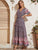 V-Neck Tie Waist Floral Print Dress