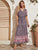 V-Neck Tie Waist Floral Print Dress