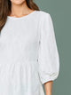 Lantern Sleeve Jacquard Dress