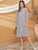 Vertical Stripe Frill Trim Shirt Dress