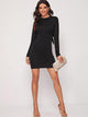 Solid Tie Back Bodycon Dress