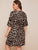 Plus Leopard Print Flounce Sleeve Dress