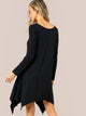 Hanky Hem Solid Dress
