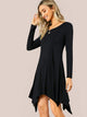 Hanky Hem Solid Dress