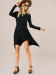 Hanky Hem Solid Dress