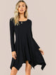 Hanky Hem Solid Dress