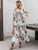 Button Front Shirred Waist Floral Dress
