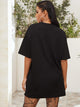 Figure and Animal Print Tee Dress Without Chain Belt