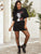 Figure and Animal Print Tee Dress Without Chain Belt