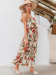 Frill Detail Belted Floral Slip Dress