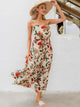 Frill Detail Belted Floral Slip Dress