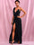 Draped Wrap Sequin Cami Maxi Dress
