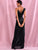 Draped Wrap Sequin Cami Maxi Dress
