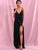 Draped Wrap Sequin Cami Maxi Dress