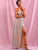 High Split Glitter Mesh Overlay Tube Dress