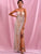 High Split Glitter Mesh Overlay Tube Dress